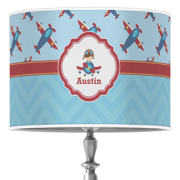 Custom Airplane Theme Drum Lamp Shade (Personalized)