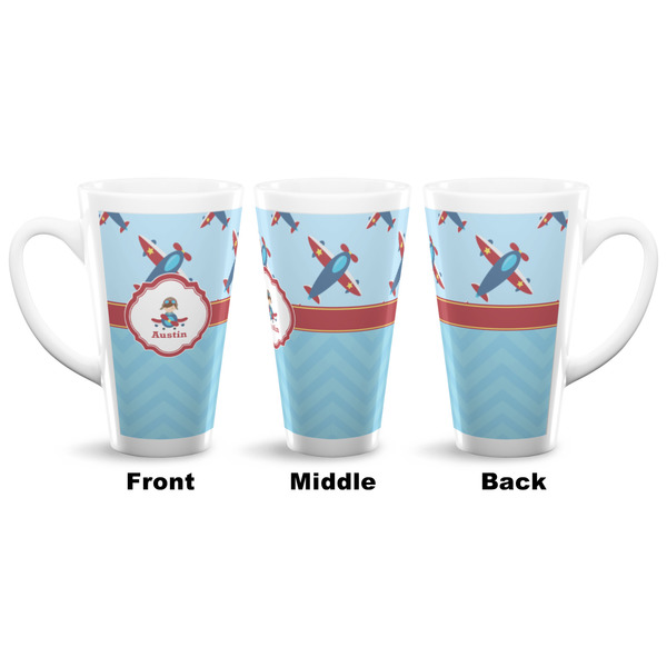 Airplane Theme 16 Oz Latte Mug - Approval