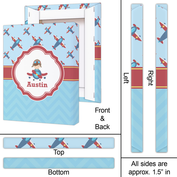 Airplane Theme 16x20 - Canvas Print - Approval