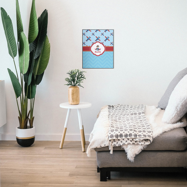 Airplane Theme 16x20 Wood Print - In Context