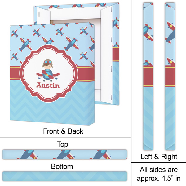 Airplane Theme 20x24 - Canvas Print - Approval