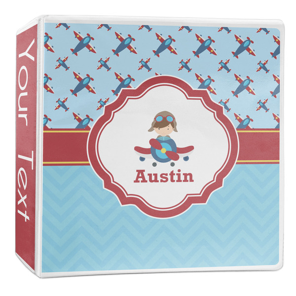 Custom Airplane Theme 3-Ring Binder - 2 inch (Personalized)