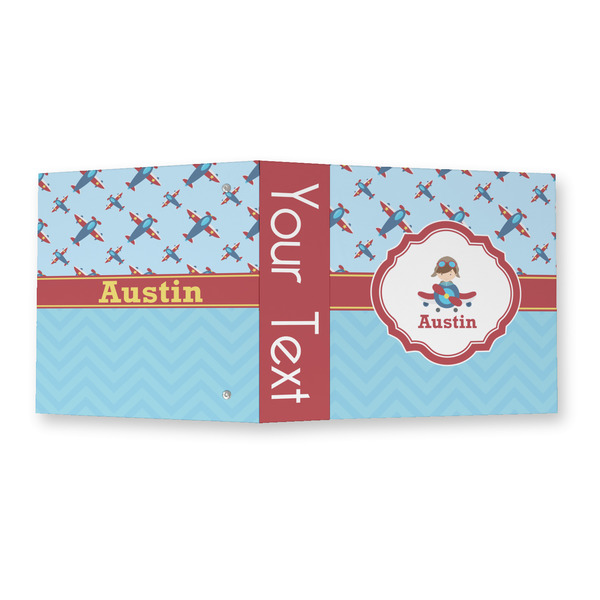 Airplane Theme 3 Ring Binders - Full Wrap - 2" - OPEN OUTSIDE