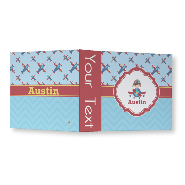Airplane Theme 3 Ring Binders - Full Wrap - 3" - OPEN OUTSIDE