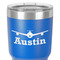 Airplane Theme 30 oz Stainless Steel Ringneck Tumbler - Blue - Close Up
