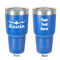 Airplane Theme 30 oz Stainless Steel Tumbler - Royal Blue - Double-Sided (Personalized)