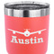 Airplane Theme 30 oz Stainless Steel Ringneck Tumbler - Coral - CLOSE UP