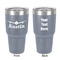 Airplane Theme 30 oz Stainless Steel Ringneck Tumbler - Grey - Double Sided - Front & Back