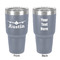 Airplane Theme 30 oz Stainless Steel Tumbler - Grey - Double-Sided (Personalized)