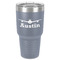 Airplane Theme 30 oz Stainless Steel Tumbler - Grey - Single-Sided (Personalized)