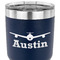 Airplane Theme 30 oz Stainless Steel Ringneck Tumbler - Navy - CLOSE UP