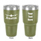 Airplane Theme 30 oz Stainless Steel Tumbler - Olive - Double-Sided (Personalized)