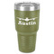 Airplane Theme 30 oz Stainless Steel Ringneck Tumbler - Olive - Front