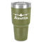 Airplane Theme 30 oz Stainless Steel Tumbler - Olive - Single-Sided (Personalized)