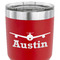 Airplane Theme 30 oz Stainless Steel Ringneck Tumbler - Red - CLOSE UP
