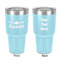 Airplane Theme 30 oz Stainless Steel Ringneck Tumbler - Teal - Double Sided - Front & Back