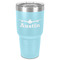 Airplane Theme 30 oz Stainless Steel Ringneck Tumbler - Teal - Front