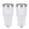 Airplane Theme 30 oz Stainless Steel Ringneck Tumbler - White - Double Sided - Front & Back