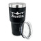 Airplane Theme 30 oz Stainless Steel Ringneck Tumblers - Black - LID OFF