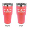 Airplane Theme 30 oz Stainless Steel Tumbler - Coral - Double Sided (Personalized)