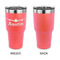 Airplane Theme 30 oz Stainless Steel Ringneck Tumblers - Coral - Single Sided - APPROVAL