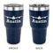 Airplane Theme 30 oz Stainless Steel Tumbler - Navy - Double Sided (Personalized)
