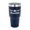 Airplane Theme 30 oz Stainless Steel Ringneck Tumblers - Navy - FRONT