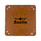 Airplane Theme 6" x 6" Leatherette Snap Up Tray - FLAT FRONT