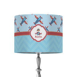 Airplane Theme 8" Drum Lamp Shade - Fabric (Personalized)