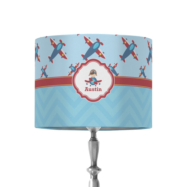 Custom Airplane Theme 8" Drum Lamp Shade - Fabric (Personalized)