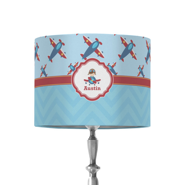 Custom Airplane Theme 8" Drum Lamp Shade - Fabric (Personalized)