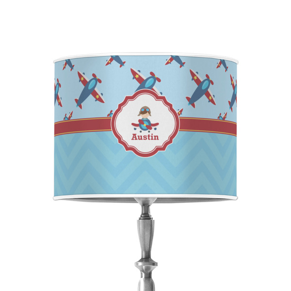 Airplane Theme 8" Drum Lampshade - ON STAND (Poly Film)
