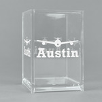Airplane Theme Acrylic Pen Holder (Personalized)