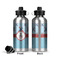 Airplane Theme Aluminum Water Bottle - Front and Back
