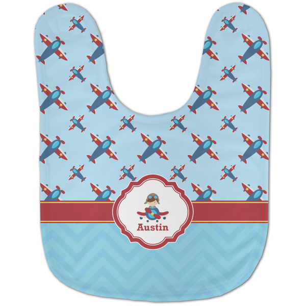 Airplane Theme Baby Bib - AFT flat