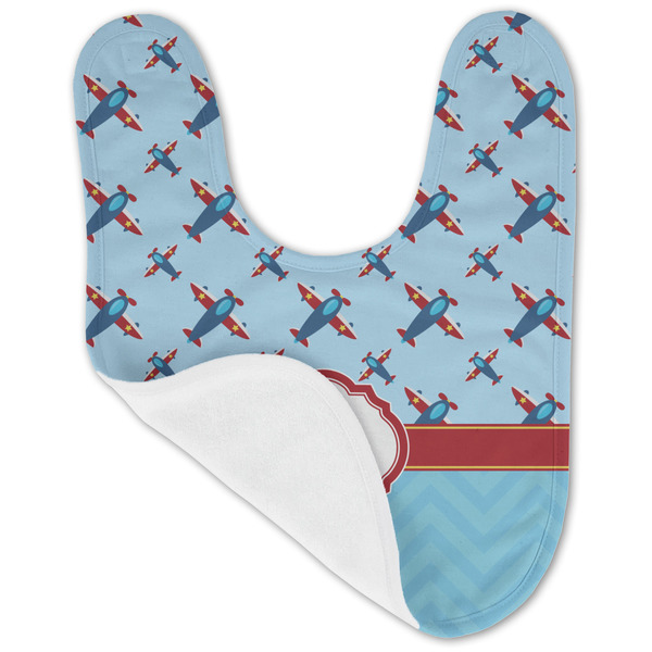 Airplane Theme Baby Bib - AFT folded