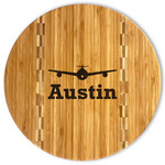 Airplane Theme Bamboo Cutting Board (Personalized)