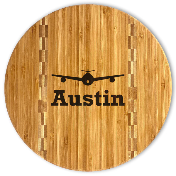 Custom Airplane Theme Bamboo Cutting Board (Personalized)