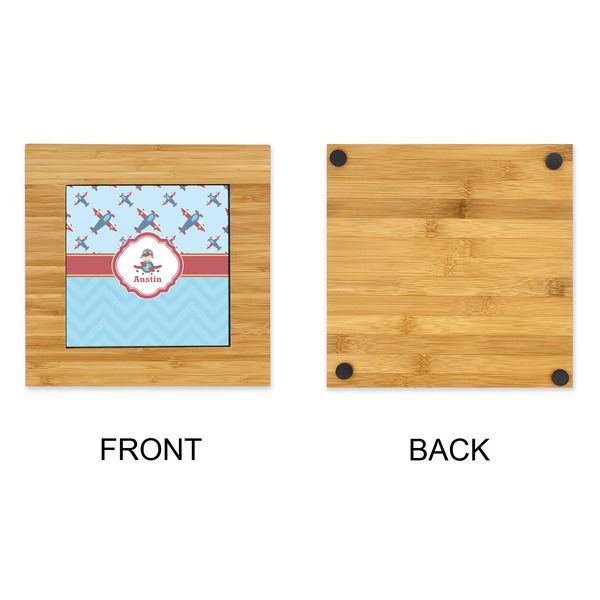 Airplane Theme Bamboo Trivet with 6" Tile - APPROVAL