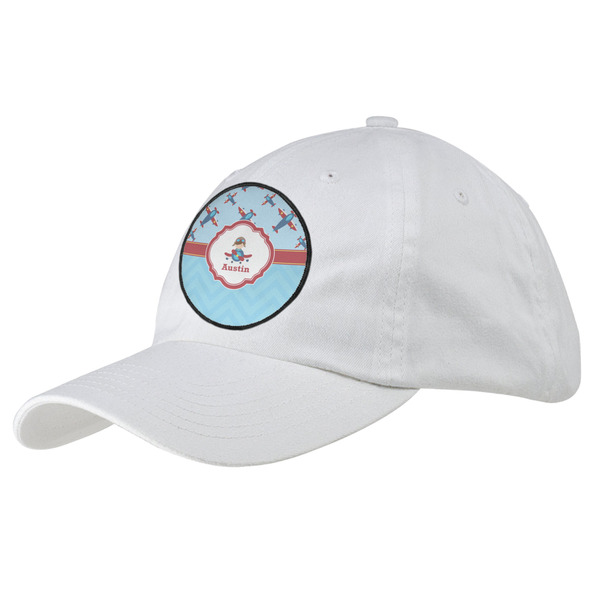 Custom Airplane Theme Baseball Cap - White (Personalized)