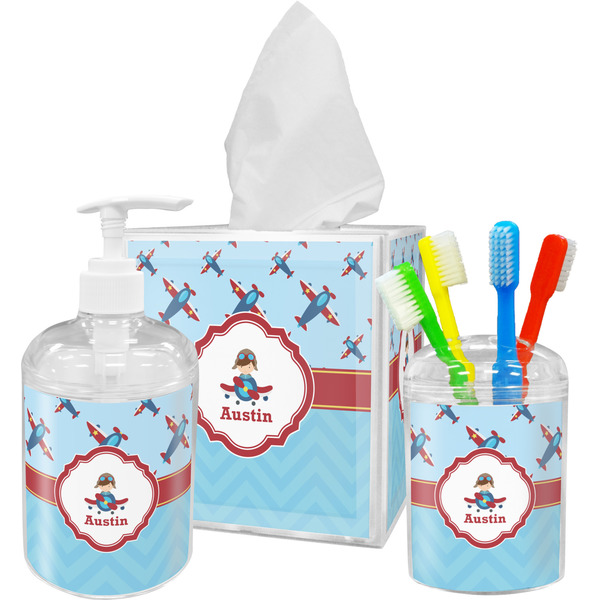 Airplane Theme Bathroom Accessories Set