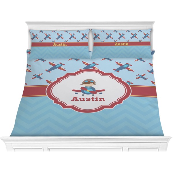 Custom Airplane Theme Comforter Set - King (Personalized)