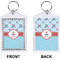 Airplane Theme Bling Keychain (Front + Back)
