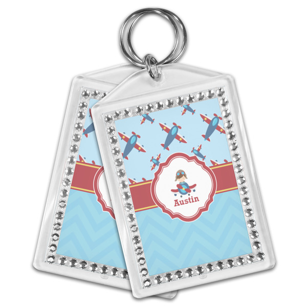 Airplane Theme Bling Keychain - MAIN