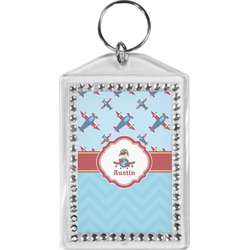 Airplane Theme Bling Keychain (Personalized)