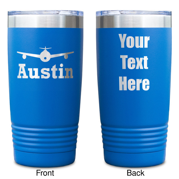 Airplane Theme Blue Polar Camel Tumbler - 20oz - Double Sided - Approval