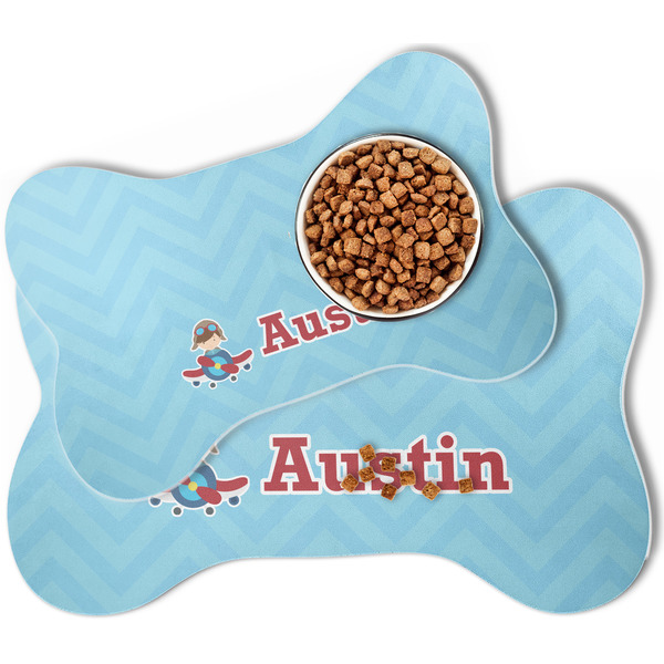 Airplane Theme Bone Shaped Dog Mats - MAIN