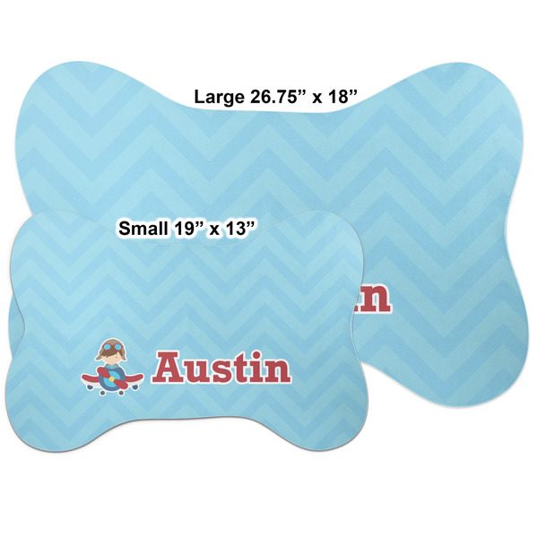 Airplane Theme Bone Shaped Mat Comparison