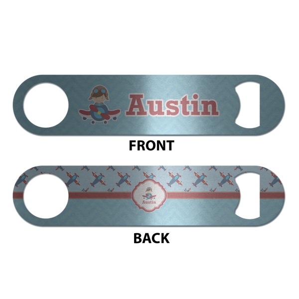Airplane Theme Bottle Opener - Front & Back