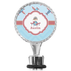 Airplane Theme Wine Bottle Stopper (Personalized)